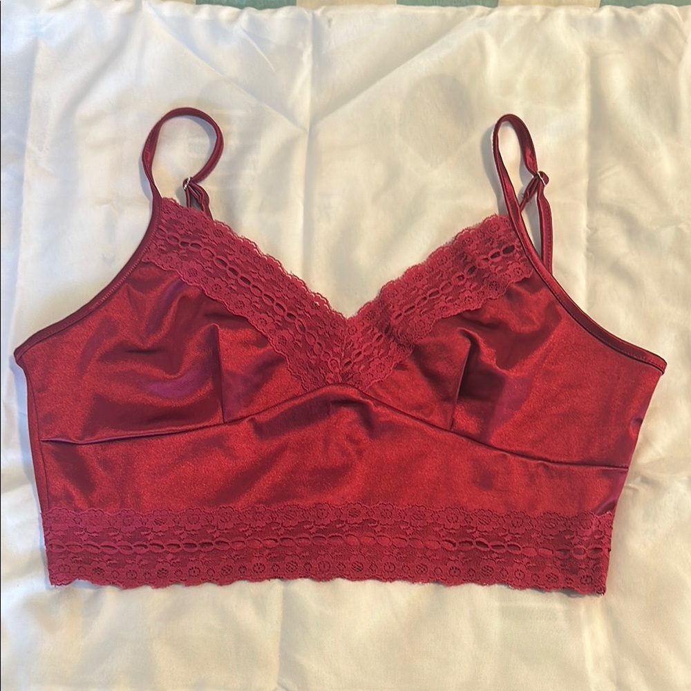 Elegant Red Lace Bralette